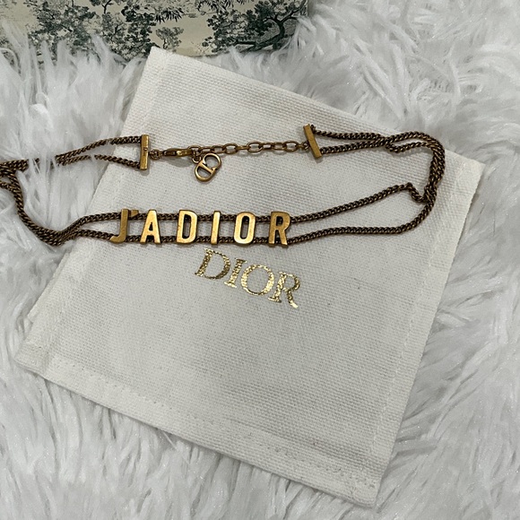Dior Jewelry - Dior Gold J'ADIOR Letter Double Chain Choker